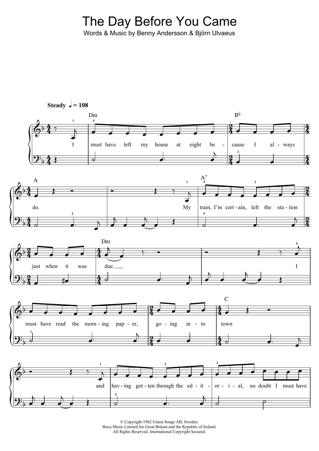 Abba the day before you came перевод. Абба the Day before. «The Day before you came» актеры в видеоклипе. The Day before you came ABBA Ноты. ABBA аккорды.