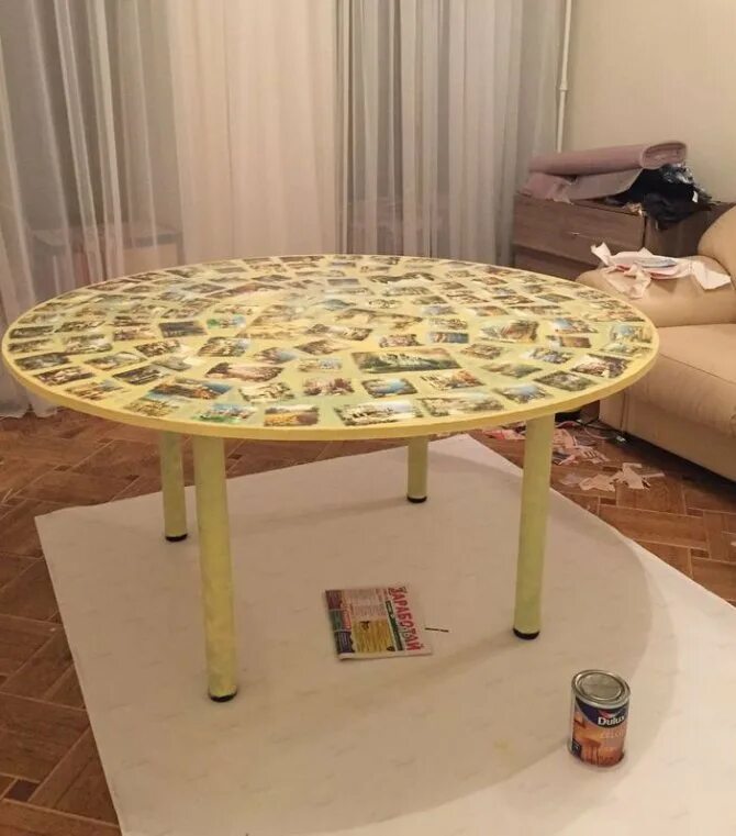 Сделать столик сам. Круглый столик из фанеры. Необычные столики. Необычные столы. Самодельный столик.