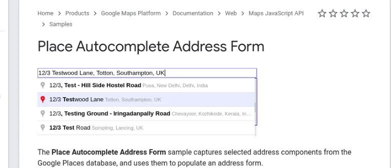 Address formats. Address form. googled the address.