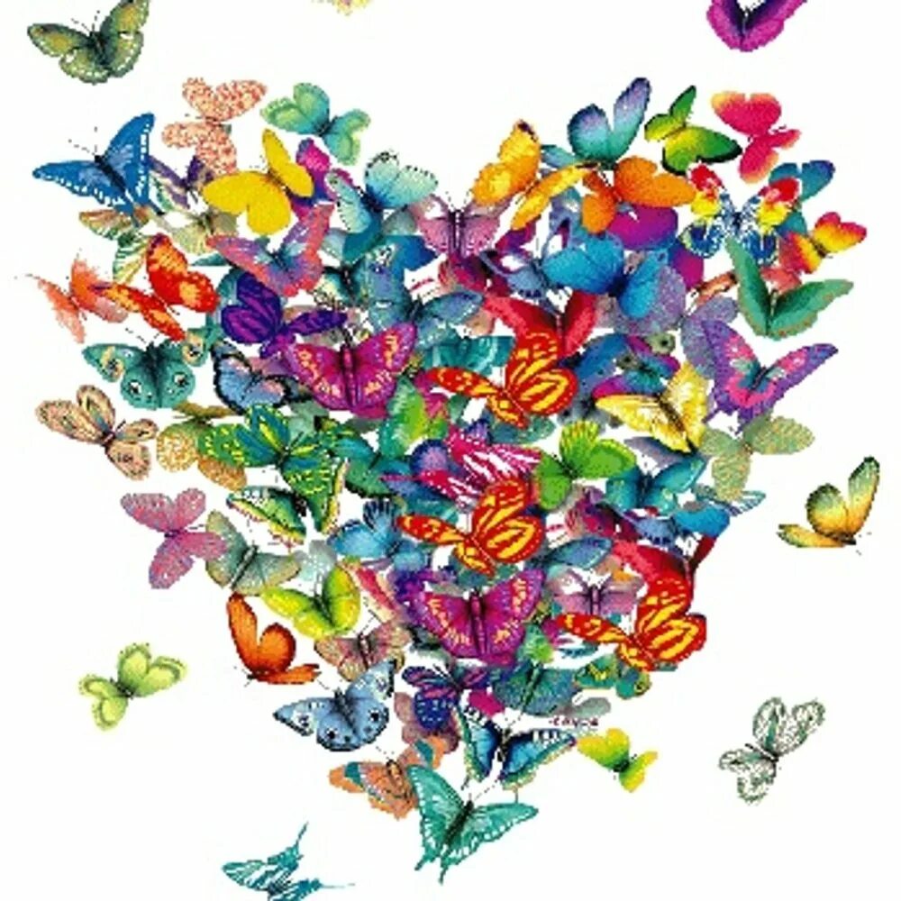 Serdca iz babochek. Сердце из бабочек. Открытка бабочка. Разноцветные бабочки. Красивые стикеры для ватсап с днем рождения