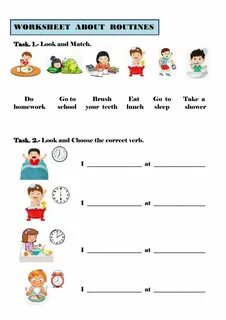 Routine worksheets