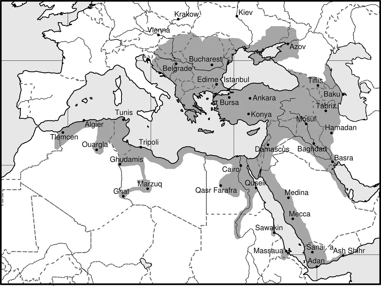 Османская Империя 16-17 века. Карта Османской империи в 17 веке. Карта Османской империи в 18 веке. Османская Империя 1299. Контурная карта османской империи