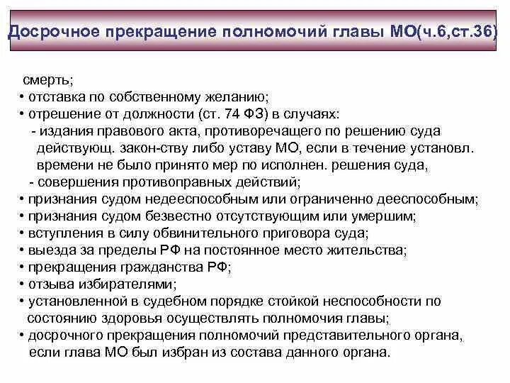 Решение о досрочном прекращении полномочий. Досрочное прекращение полномочий. Прекращение полномочий главы муниципального образования. Досрочное прекращение полномочий главы местной администрации. Прекращение полномочий главы МО.