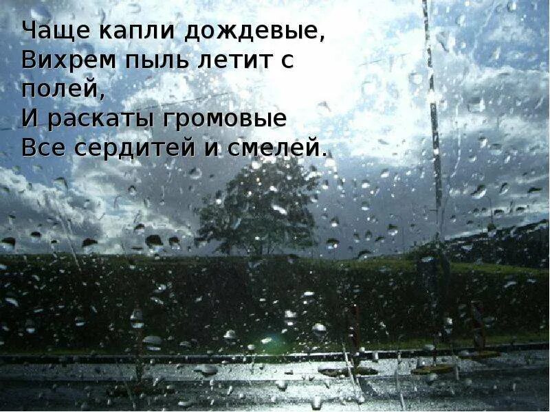 Дождь смысл чего. Чаще капли дождевые вихрем пыль летит с полей. Чаще капли дождевые. Капли дождя стихи. Чаще капли дождевые вихрем.