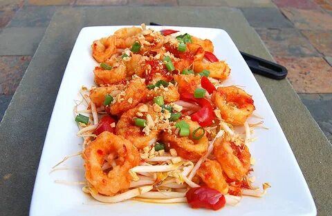 Кальмары с овощами по китайски