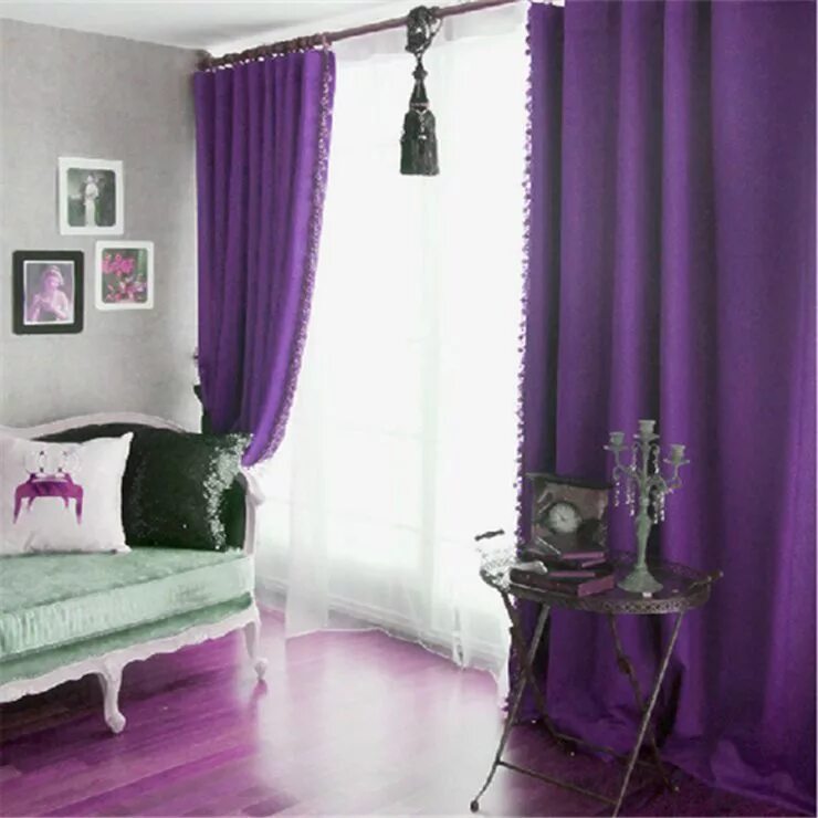 Фиолетовая комбинация. Сиреневые шторы в спальню. Фиолетовые шторы в интерьере. Фиолетовый цвет в интерьере. Лавандовый цвет в интерьере.