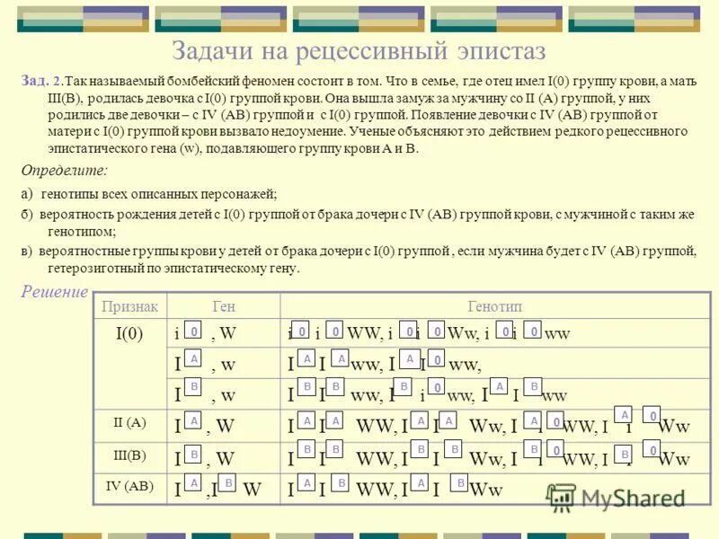 Бомбейский феномен задача эпистаз. Бомбейский феномен рецессивный эпистаз. Задачи на эпистаз. Задачи на рецессивный эпистаз. Гетерозиготная 2 группа крови