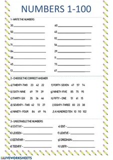 Ordinal Numbers 1 To 100 Worksheet - OrdinalNumbers.com.