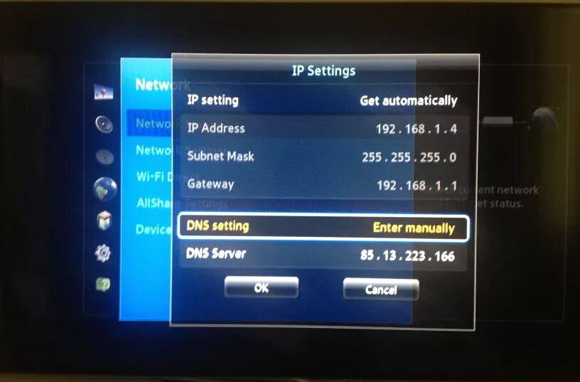 Ip телевизора samsung. Сервер DNS для телевизора Samsung. Сервер DNS для телевизора Samsung Smart TV. Что такое сервер ДНС на телевизоре самсунг. IP ТВ +18 смарт самсунг.