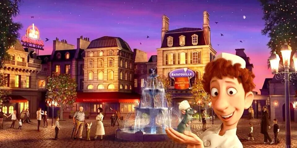 Рататуй слушать. Рататуй в мультике рататуй. рататуй диснейленд париж. ресторан рататуй в париже.