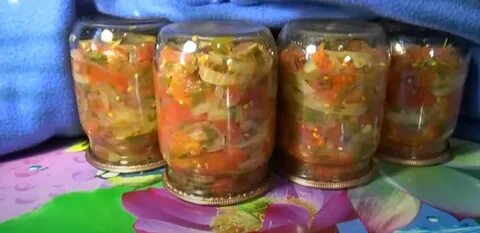 Салат на зиму из огурцов сладкого перца