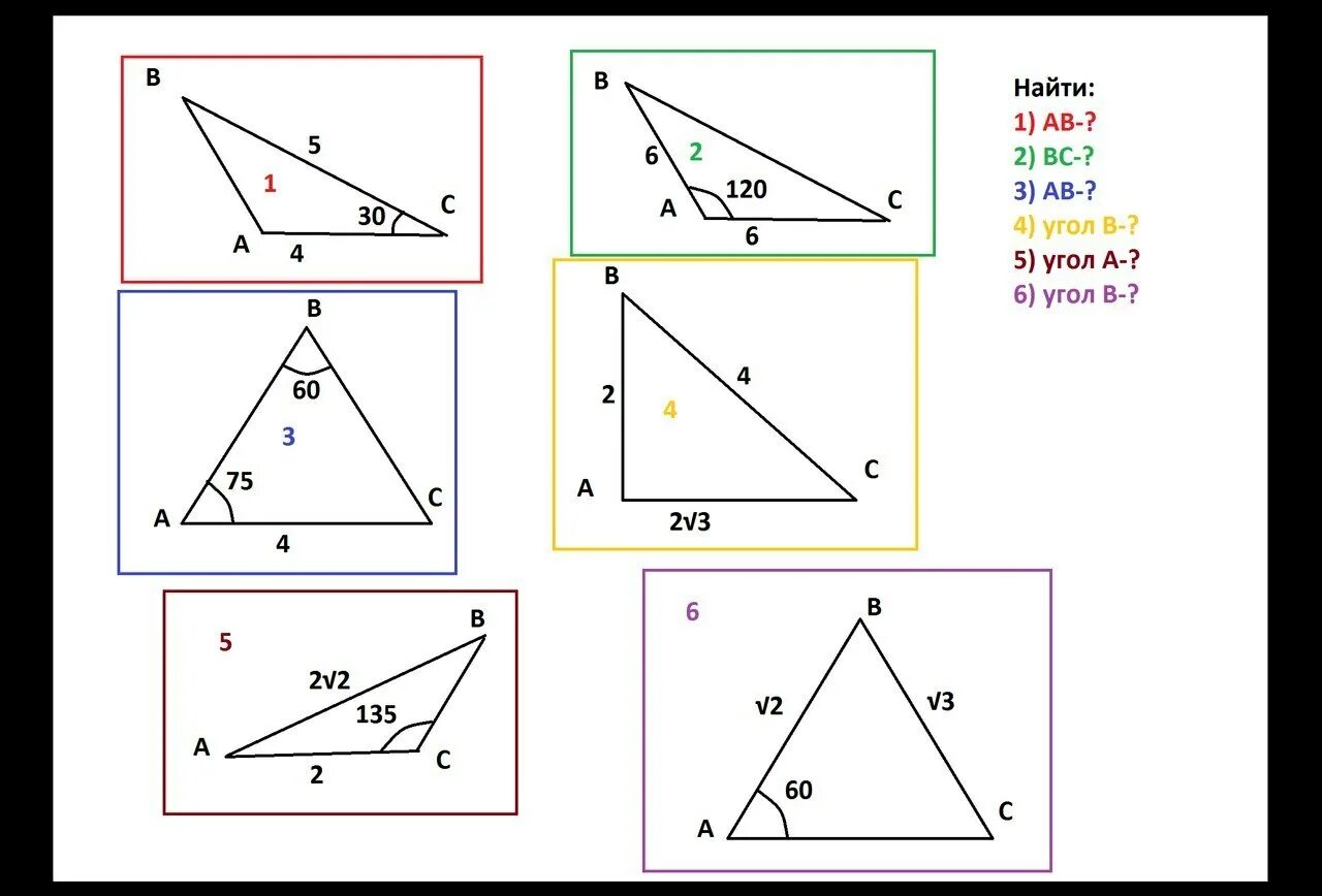 Задачи по теореме синусов и косинусов 9 класс. Теорема синусов и косинусов задачи на готовых чертежах 9 класс. Теорема косинусов задачи по готовым чертежам. Задачи на готовых чертежах по теореме синусов и косинусов. Задачи на готовых чертежах синус косинус