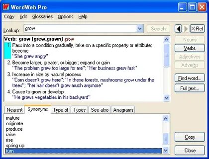 Grow verb