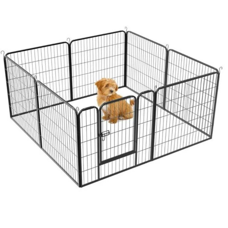 Манеж для собаки в квартире. Вольер для собак papillon puppy cage 8 panels 150465 80х193х100 см. загорождение для щенков. ограждение для щенков. разборный манеж для щенков.