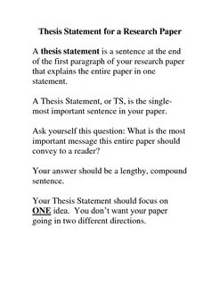 How to find a thesis for a research paper.