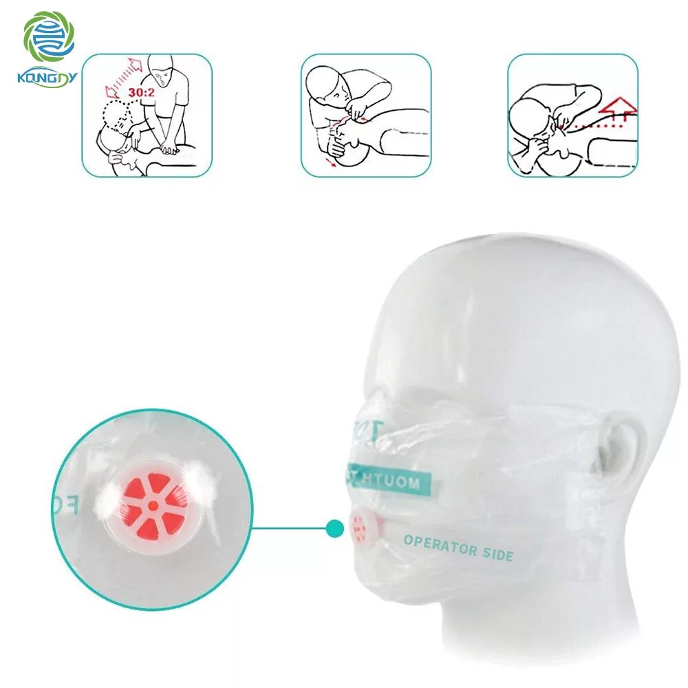 Карманная маска для искусственного дыхания. Маска для ИВЛ С обратным клапаном. Маска для СЛР С обратным клапаном. Карманная реанимационная маска для СЛР.