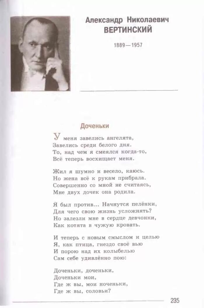 Стихотворение доченьки вертинский. Вертинский стихи. Вертинский доченьки текст. Стихотворение Вертинского.