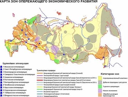 Карта региона специализации