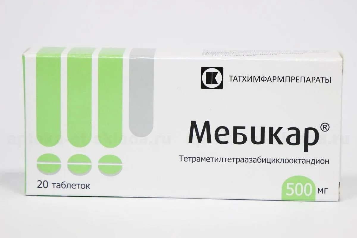 Мебикар отзывы врачей. Мебикар таблетки 500мг 20шт. Мебикар таб. 500мг №20. Мебикар таб 500мг 20 тахифарм. Мебикар 50 мг.