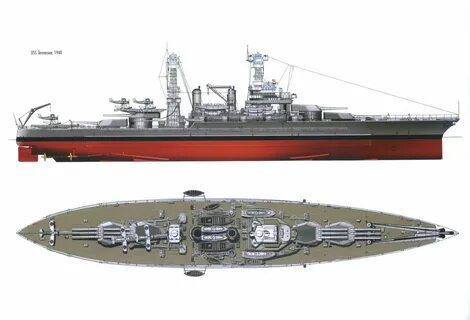 USS Tennessee BB-43 battleship, lead ship of his class Battleship.