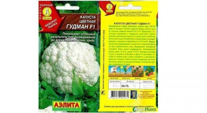 Капуста цветная Гудман 10шт (Голландская линия) купить, отзывы, фото, доставка -