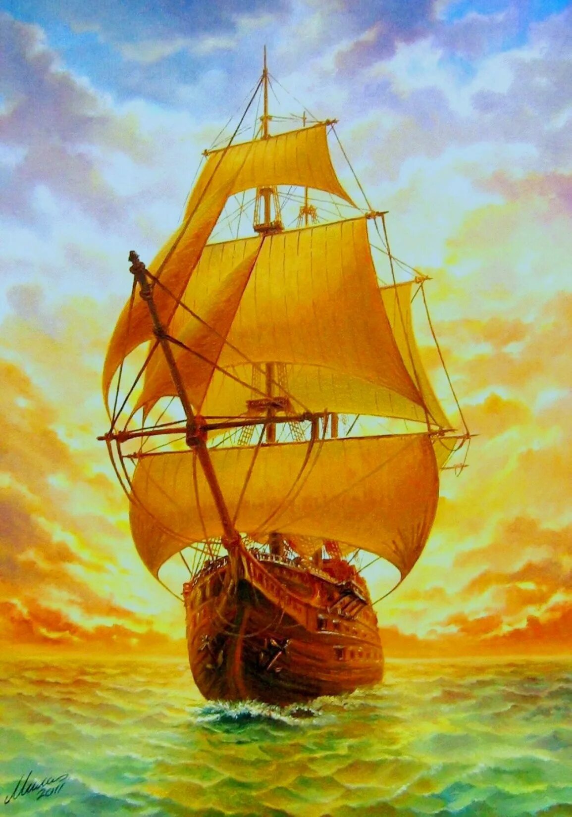 Gold sail
