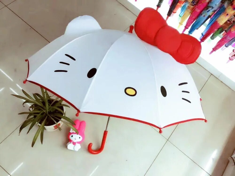 Хэллоу Китти зонт. Хелло Китти с зонтиком. Hello Kitty с зонтиком. Детский зонт hello Kitty. Милый зонтик