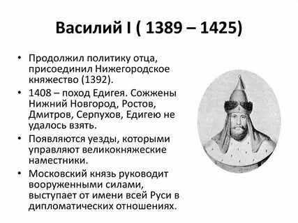Правление василия 1 кратко