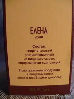 Состав парфюма