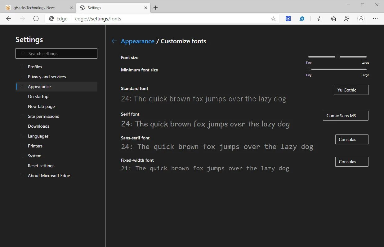 Шрифт в браузере. Microsoft Edge font. Тип шрифта Microsoft. Шрифт по умолчанию в Edge. How to change browser in Microsoft Edge.