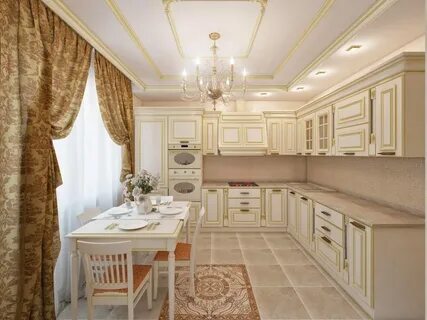 Кухня в бежевом стиле