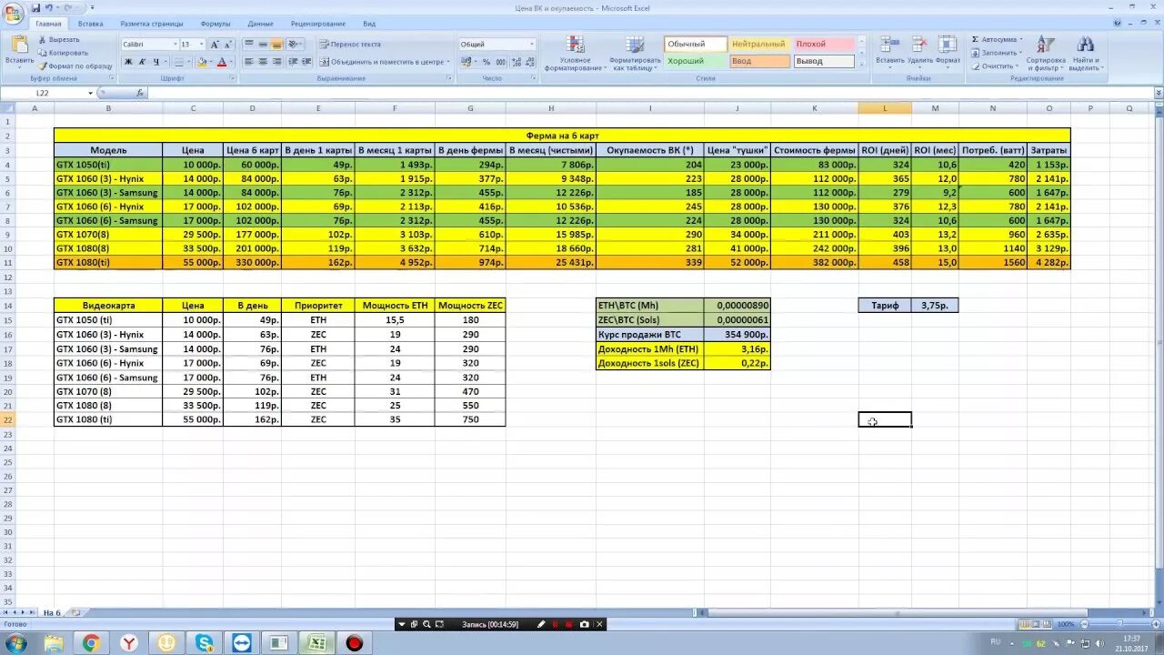Окупаемость майнинг фермы. Таблица для майнинг фермы. Калькулятор майнинга на видеокартах. Окупаемость фермы. Майнинг ферма тарков