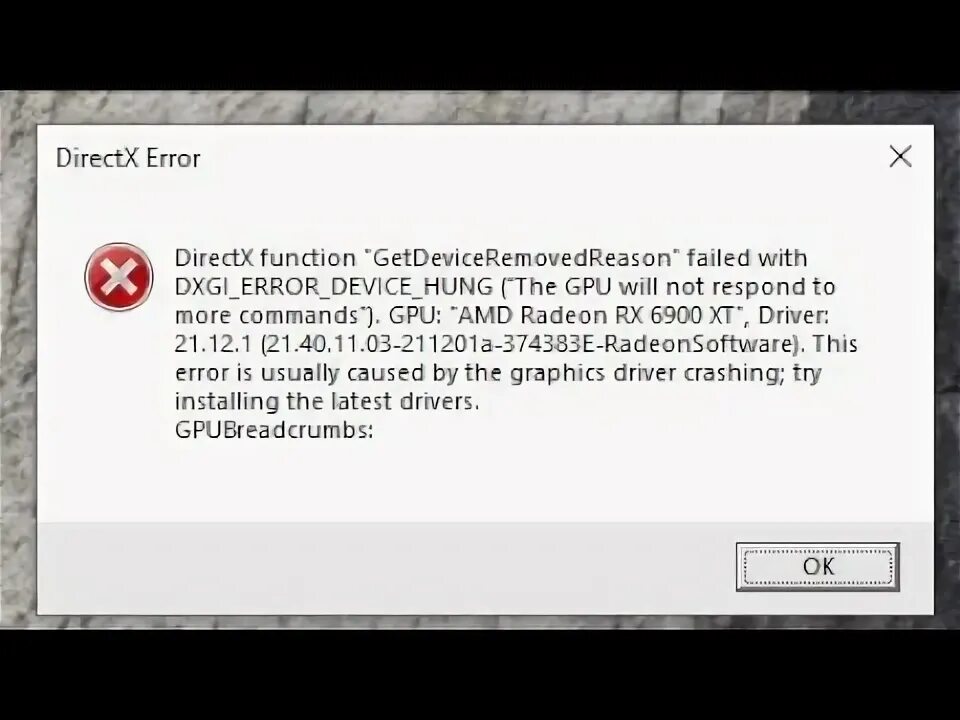 Directx function failed with dxgi error. Directx function failed with dxgi error