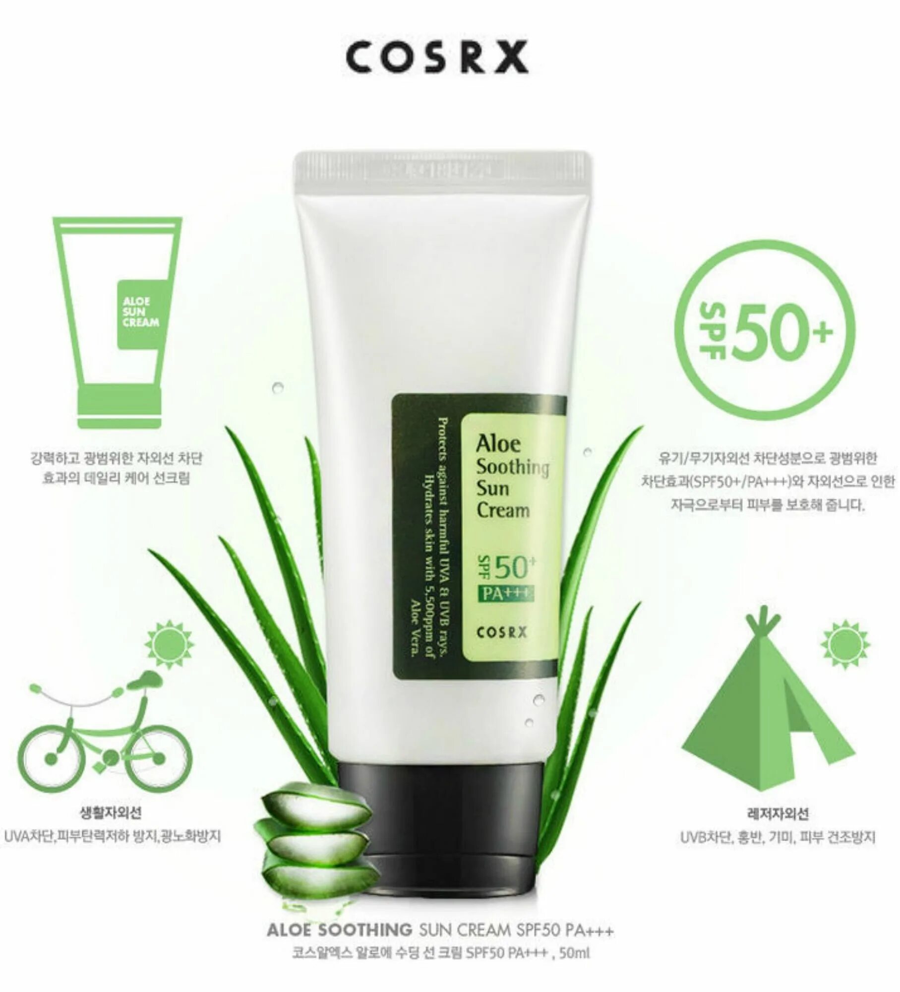 Spf 50 aloe. COSRX Aloe Soothing Sun Cream spf50. Aloe Soothing Sun Cream spf50 pa+++. Солнцезащитный крем с экстрактом алоэ SPF 50+ pa+++ (COSRX).