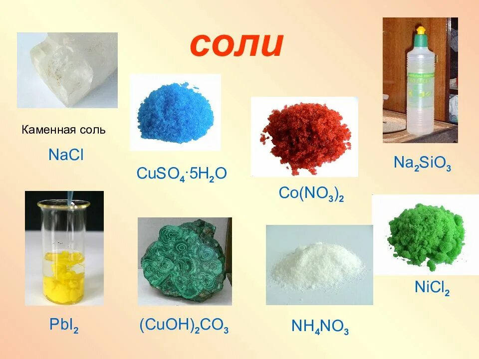 Какие вещества содержатся в цветных мелках формула. Соли в химии. Соли в химии примеры. Виды солей. Соли химия 8 класс.
