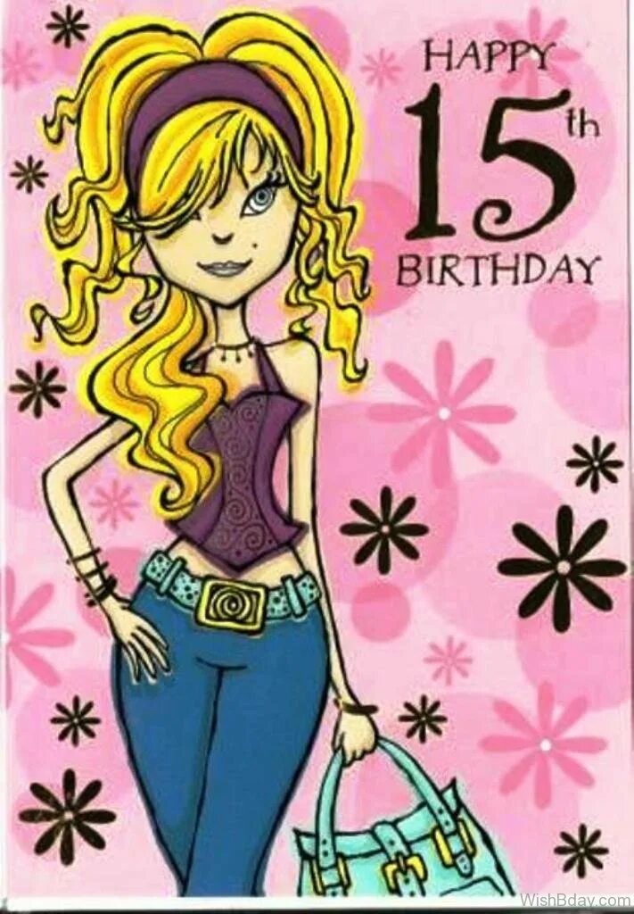 С днём рождения 15 лет девочке. Рисунок на день рождения девочке 15 лет. Happy Birthday 15 лет. Открытка с днём рождения 15 лет.