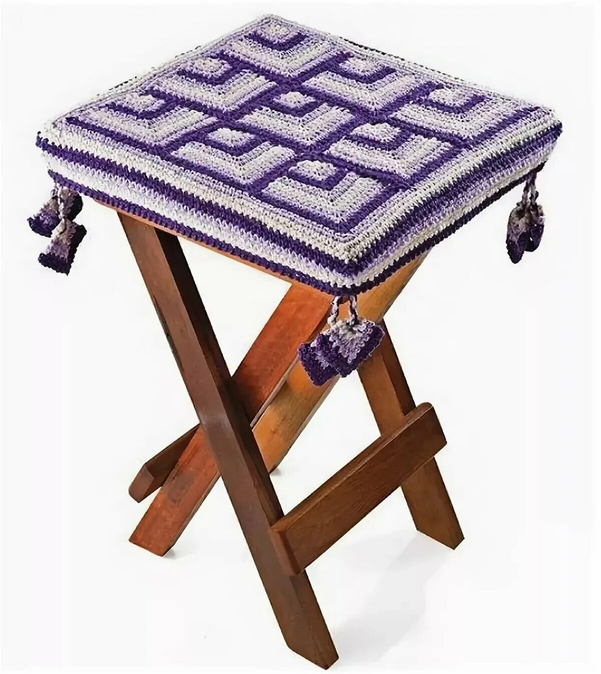 Сидушка-чехол на табуретку квадратная крючком-Square Crochet Seat Cover on a Stool. Сидушка на стул крючком. Вязаные накидки на табурет. Вязаная сидушка на стул. Накидки на табуретки крючком