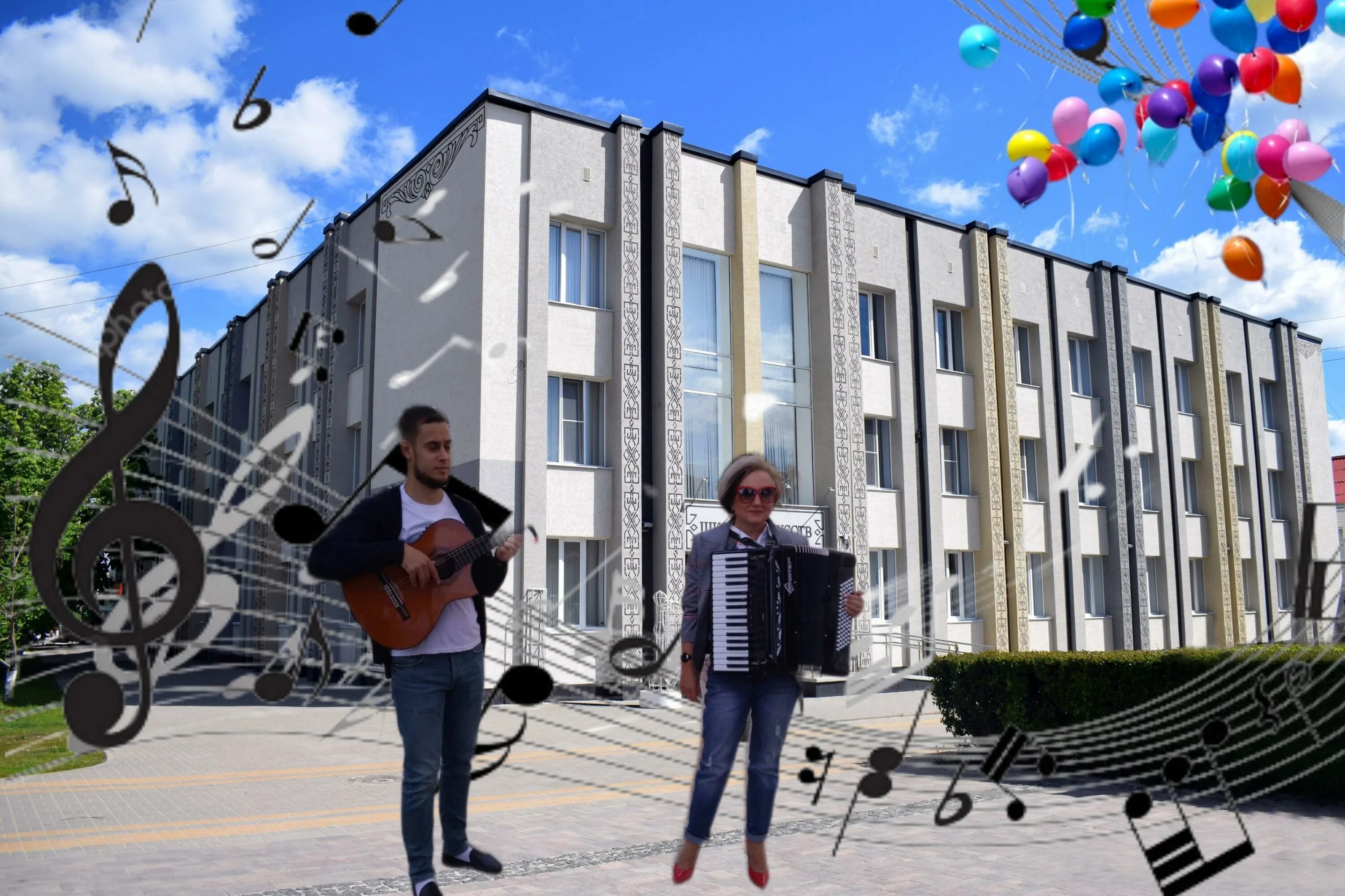 Ул музыкальная 1. Школа искусств Алексеевка. Гармония музыкальная улица. Музыкальная улица. Музыка на улице.
