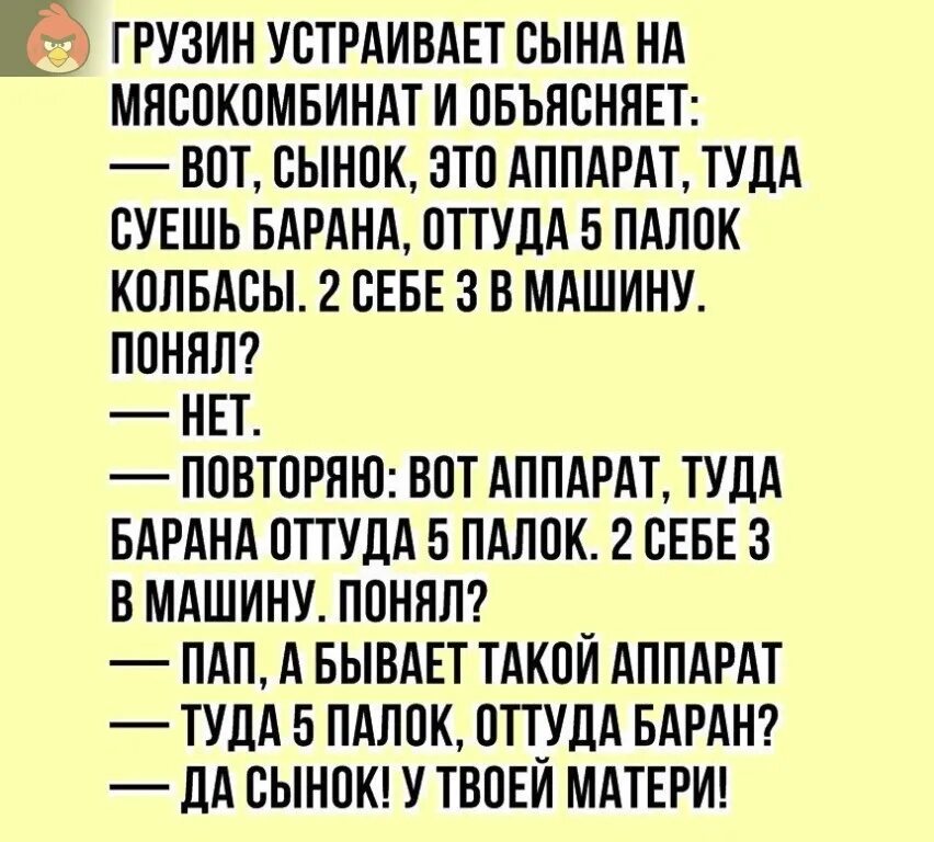 Сын грузина. Анекдот грузин устраивает сына на мясокомбинат. Анекдот про грузина и барана. Грузин устраивает сына на мясокомбинат и объясняет. Грузинские анекдоты.