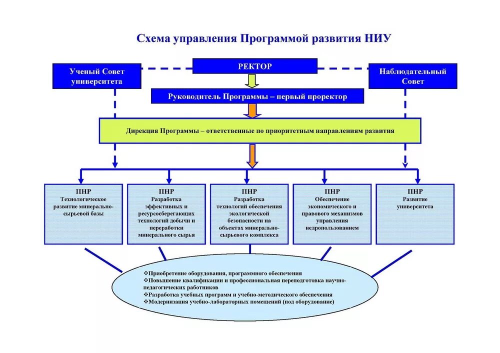 Структура управления программой развития университета. Система управления университетом программа развития. Структура учебного заведения. Схема управления вузом.