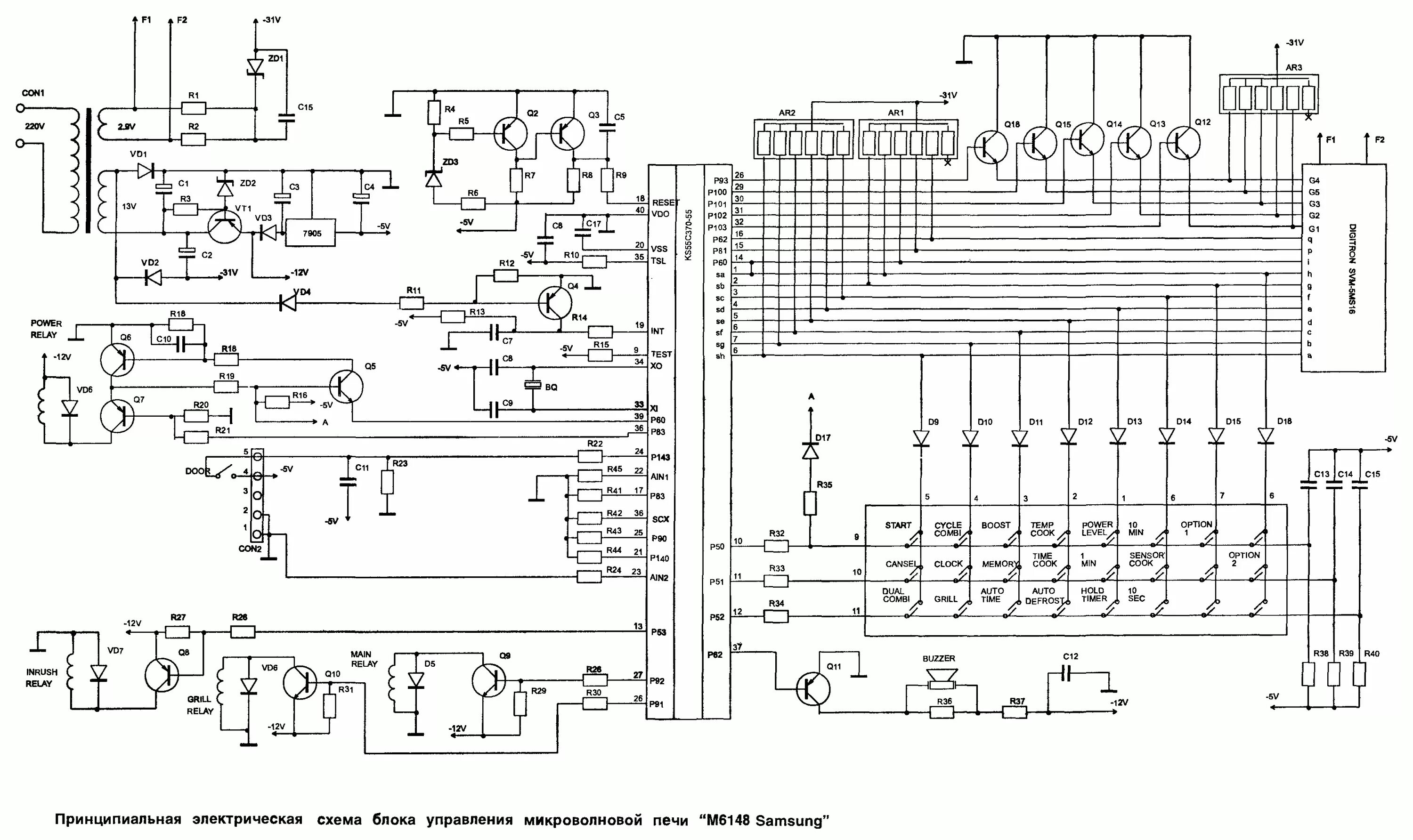 Принципиальная схема блока управления микроволновой печи. Принципиальная схема блока управления микроволновки. Принципиальная электрическая схема СВЧ печи. Микроволновка самсунг схема платы управления. Схема электрическая сканера