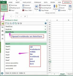 Workbooks open