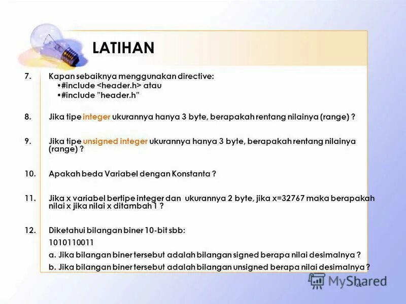 Include header h. Include header h