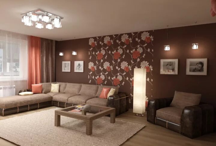 Стена с диваном в зале. Гостиная в коричневом цвете. Гостиная в коричневых тонах. Коричневые стены в гостиной. Гостиная с 2 диванами.