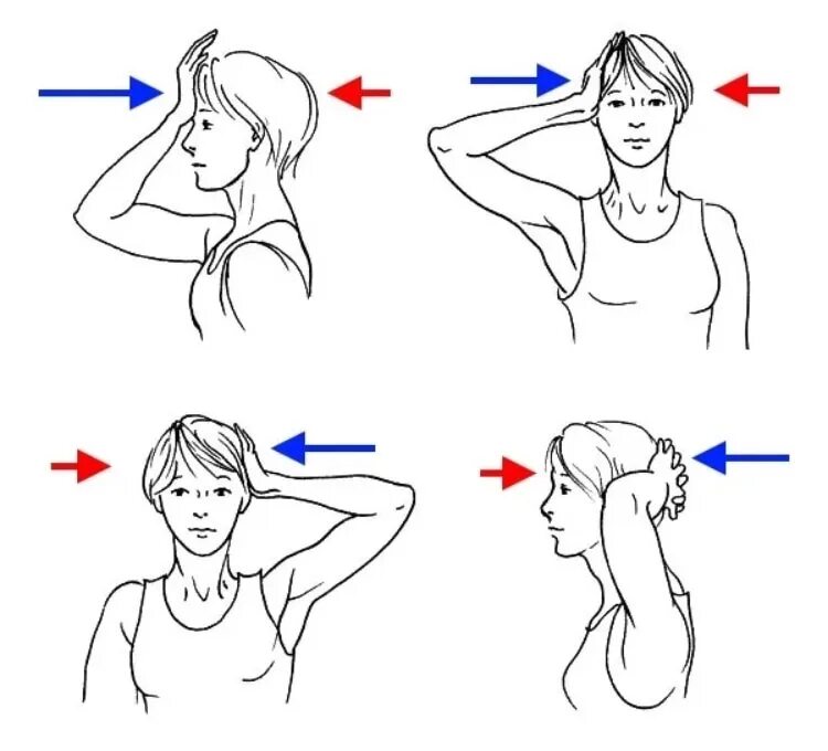 Упражнения против шейного. Остеохондроз шейного отдела позвоночника упражнения. Комплекс упражнений при шейном остеохондрозе. Цервикалгия шейного отдела позвоночника гимнастика. ЛФК для шеи при остеохондрозе.