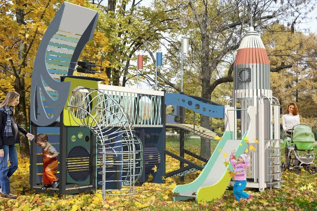 Дизайнерские детские площадки. Необычные детские площадки. Детские площадки с ракетами. Детский городок ракета.
