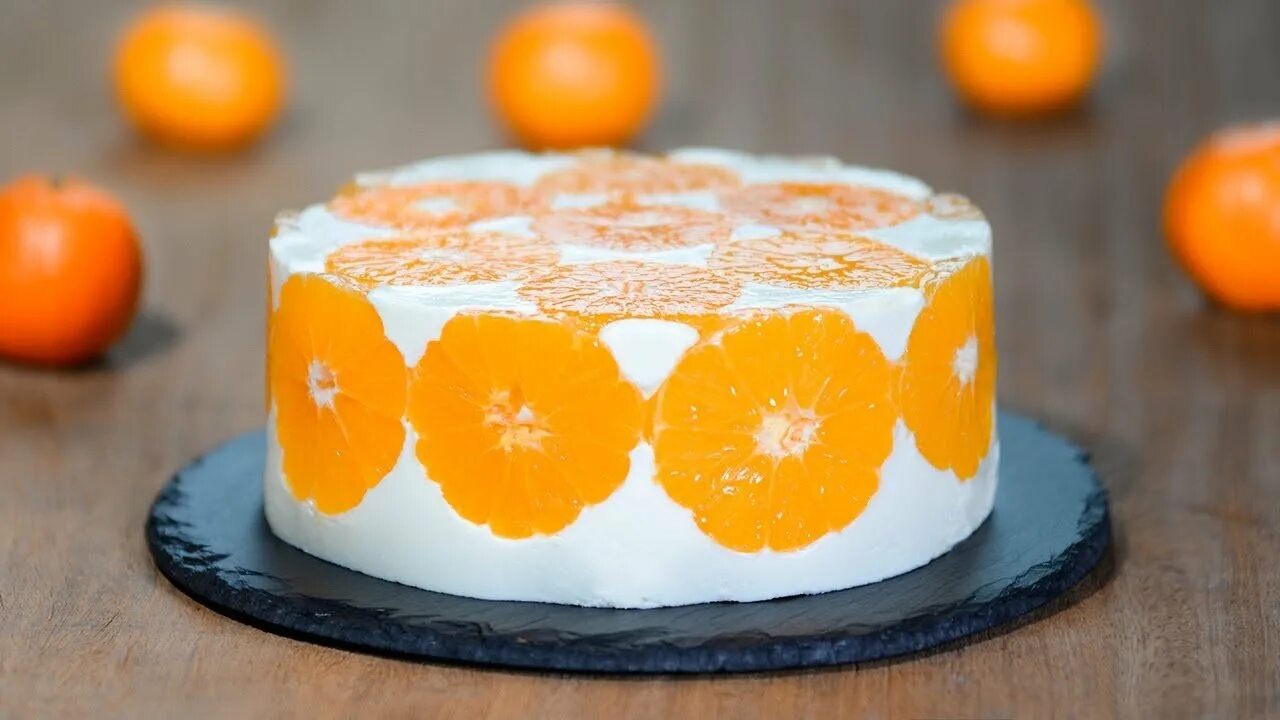 Торт с мандаринами рецепт простой