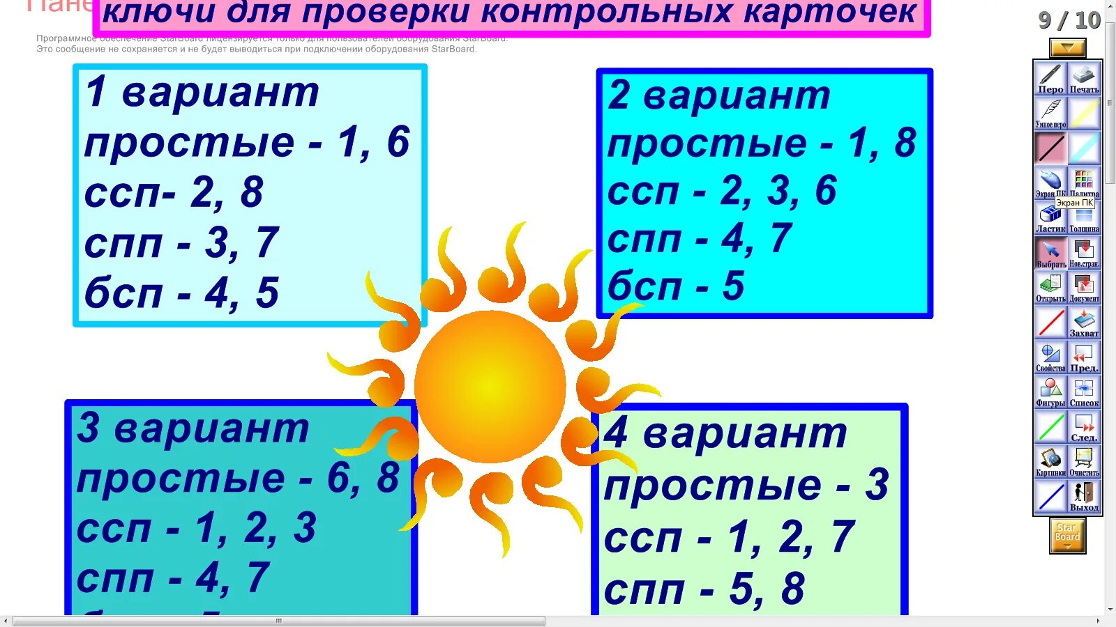 Тест по спп 9 класс