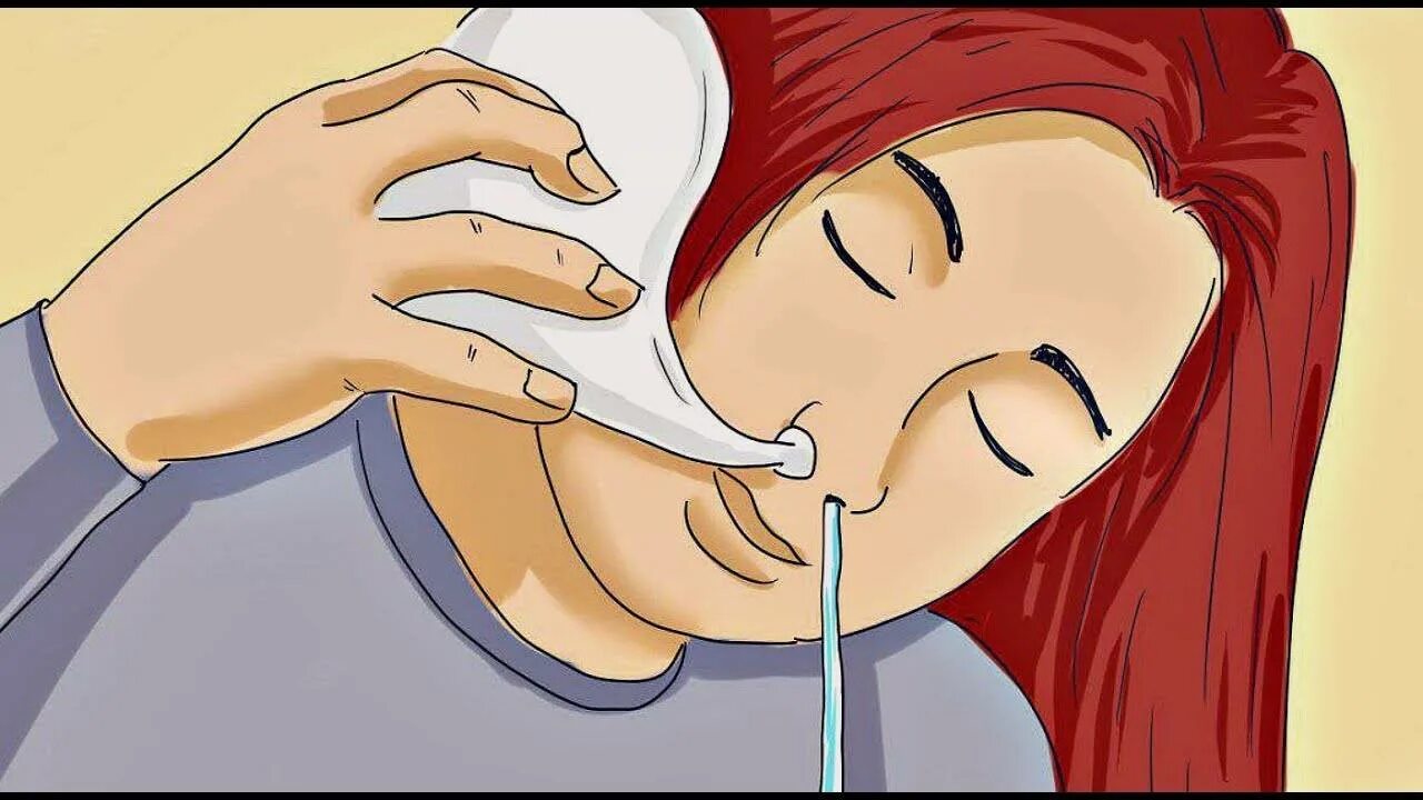 Вода из носа при простуде. Промывание носа. Промывать нос. Промывание полости носа.