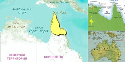 полуостров кейп-йорк на карте австралии
